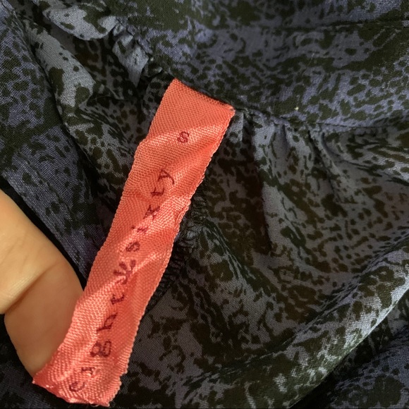 Sheer Blue Snake Print Top - Picture 7 of 8